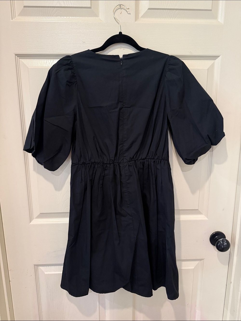 Madewell NWT bubble sleeve black mini dress, size 2 - Picture 6 of 7